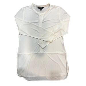 Lauren Ralph Lauren White Long Sleeve Tunic Top Button‎ Neck Women's Size M